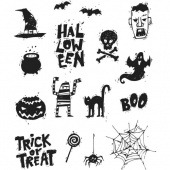Tim Holtz Cling Mounted Stamp Set - Spooky Scribbles - CMS349
