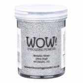 WOW! Embossing Powder - Metallic Silver (UH) - Large Jar