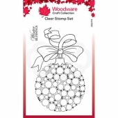 Woodware Clear Singles Bubble Bauble and Ribbon