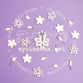Wycinanka Chipboard - Floral