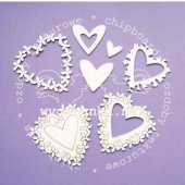 Wycinanka Chipboard - Hearts 2