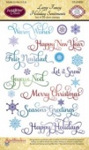 JustRite Clear Stamp Set - Large Fancy Holiday Sentiments