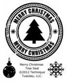 Technique Tuesday Clear Stamp Set - Merry Christmas Tree Seal